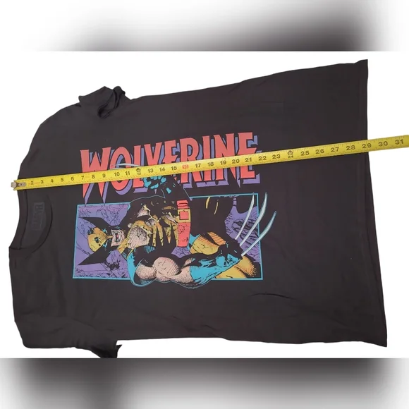 Marvel Wolverine Shredded Comics X-Men Fitted Adult Unisex T-Shirt Black Medium - Picture 5 of 6